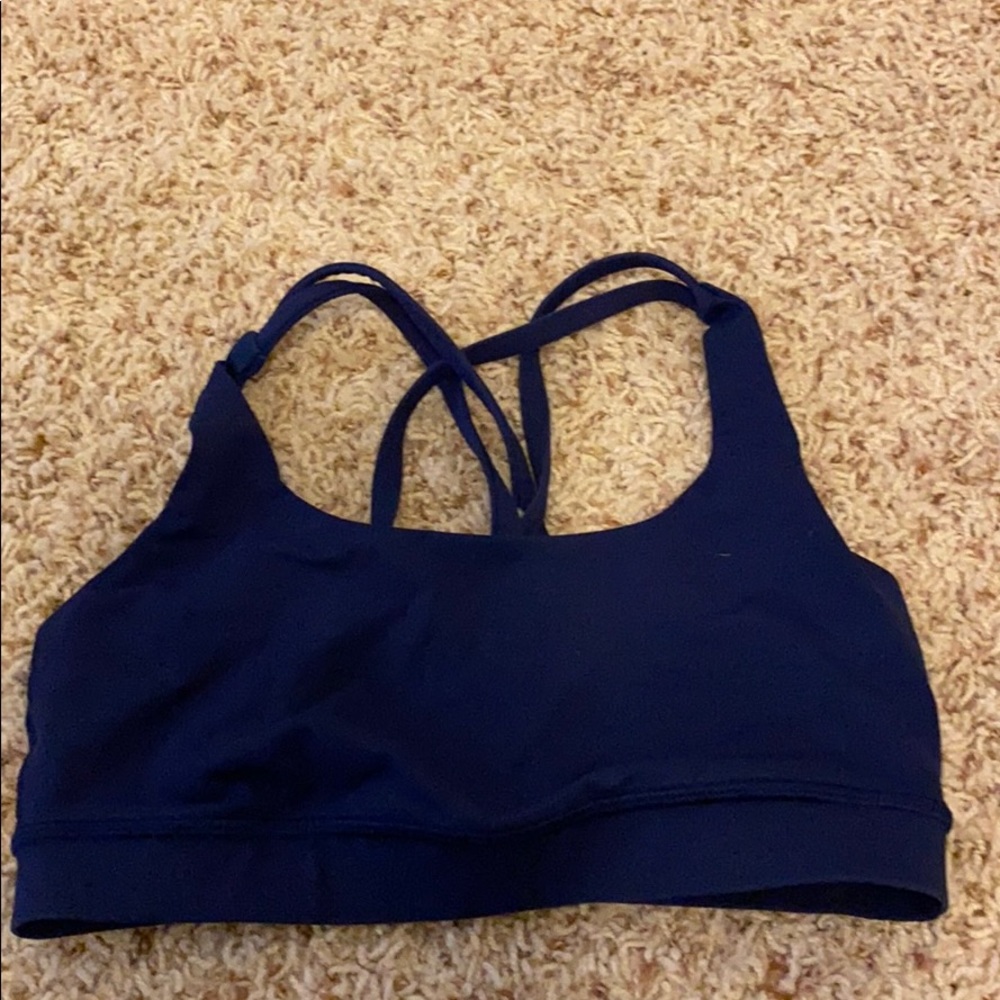Lululemon navy blue sports bra size 4!!